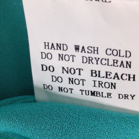 Davi & Dani Sz L Flutter Sleeve Teal Maxi Babydoll Dress HoCo Beachy Sleeveless - Picture 6 of 6